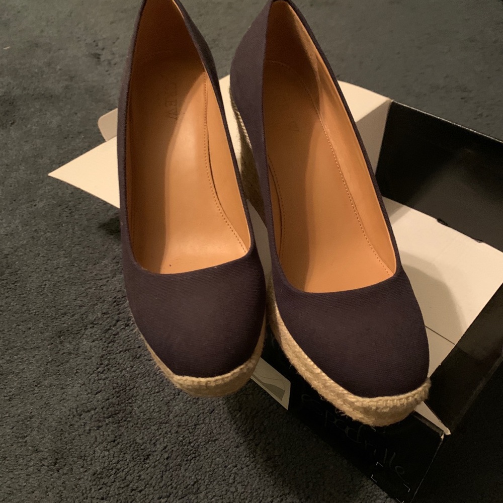 J Crew Espadrilles Canvas Wedge